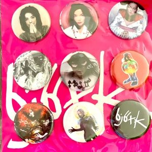Bjork pins from MoMA exhibition 💗